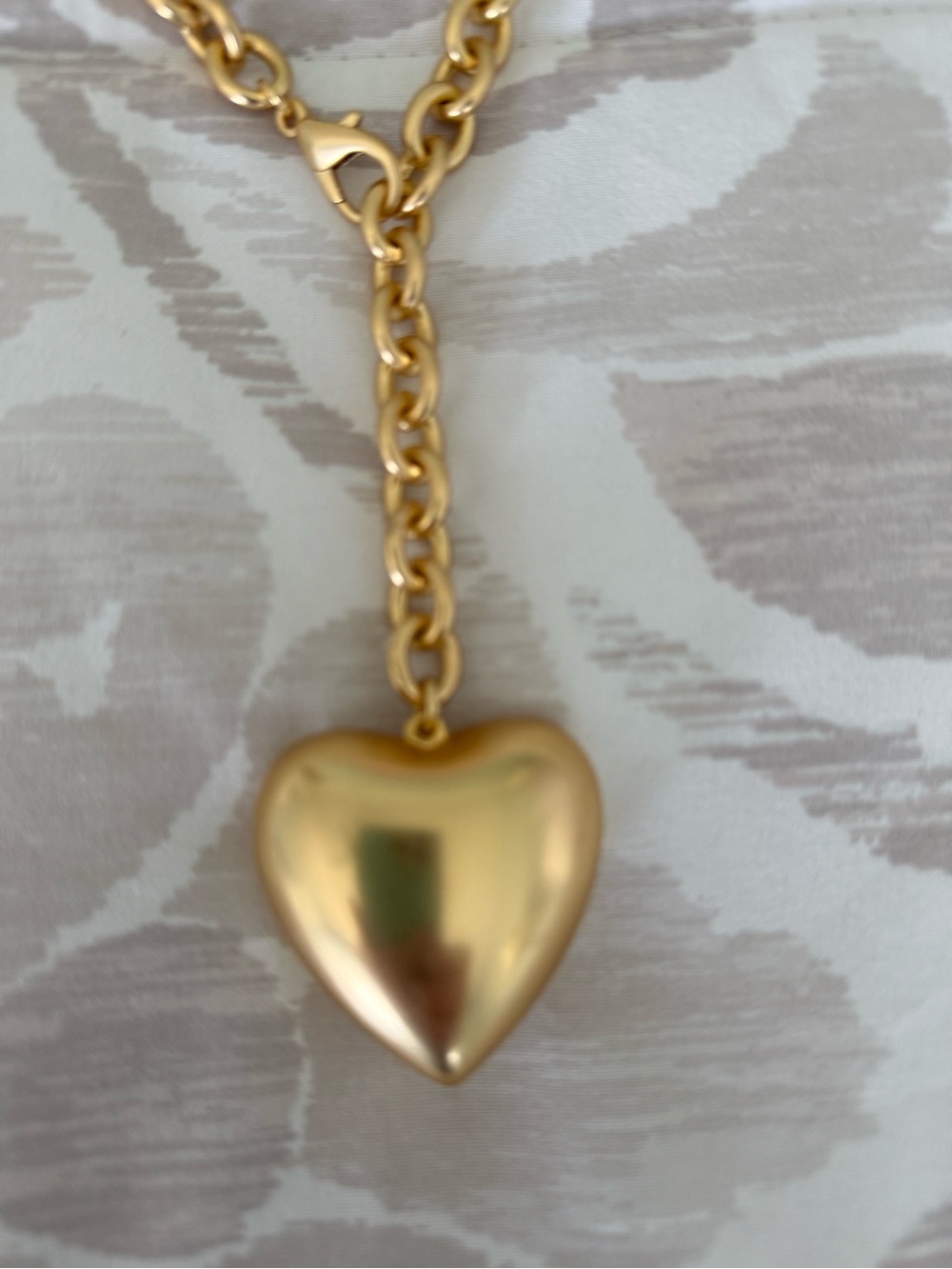 Roxanne Assoulin Gold Heart Pendant Statement Necklace - Picture 2 of 5